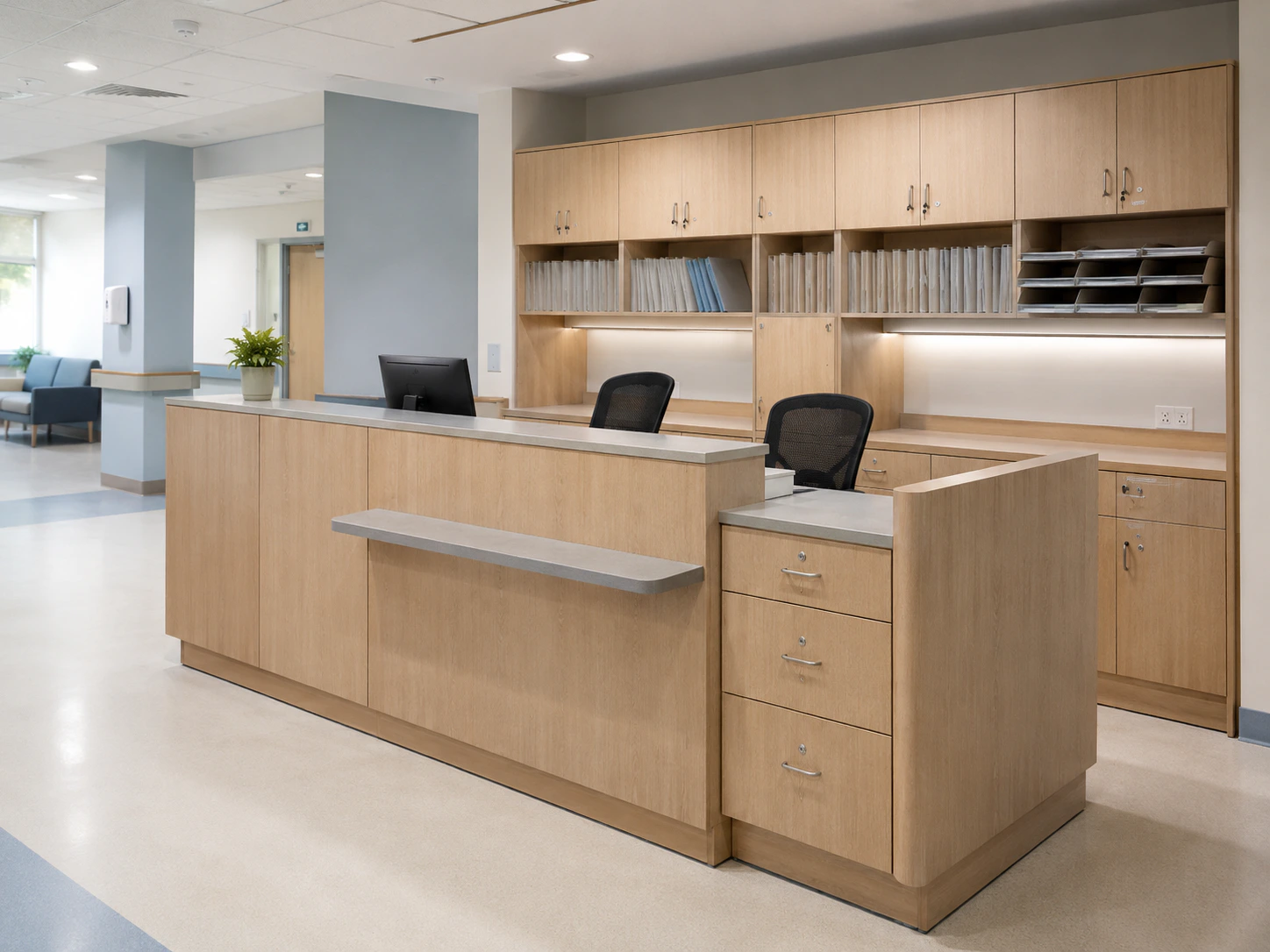 modular hospital reception and patient registration counter design 8 by Reedify Modulars