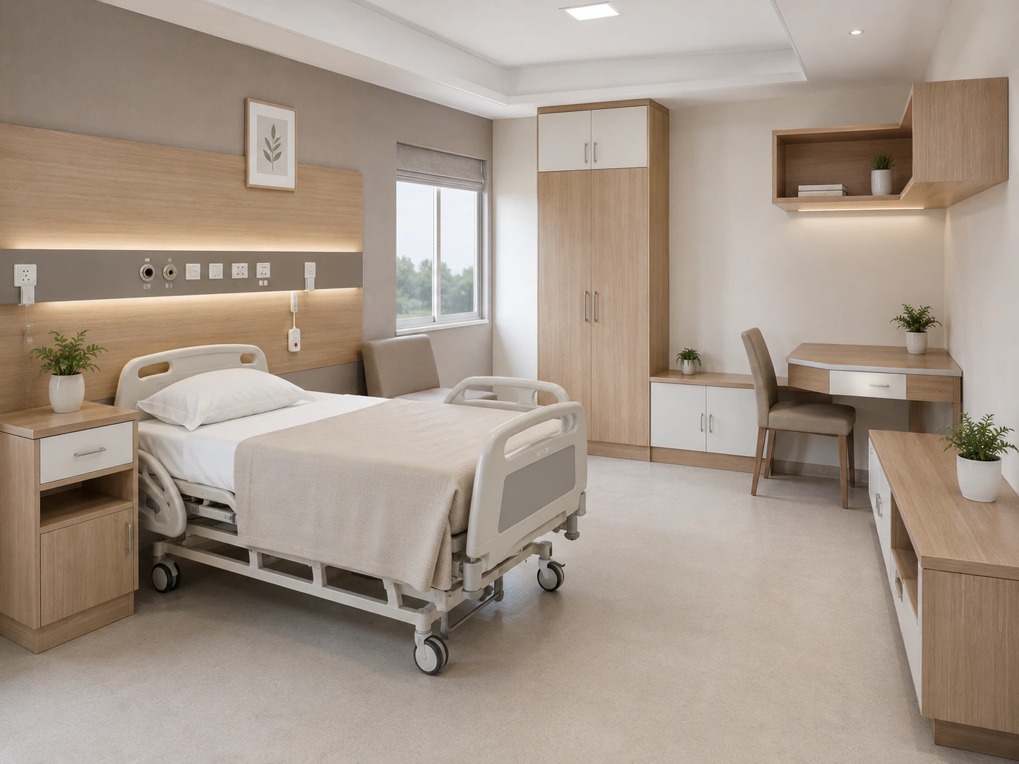 modular patient attendant and hospital guest room furniture design 3 by Reedify Modulars