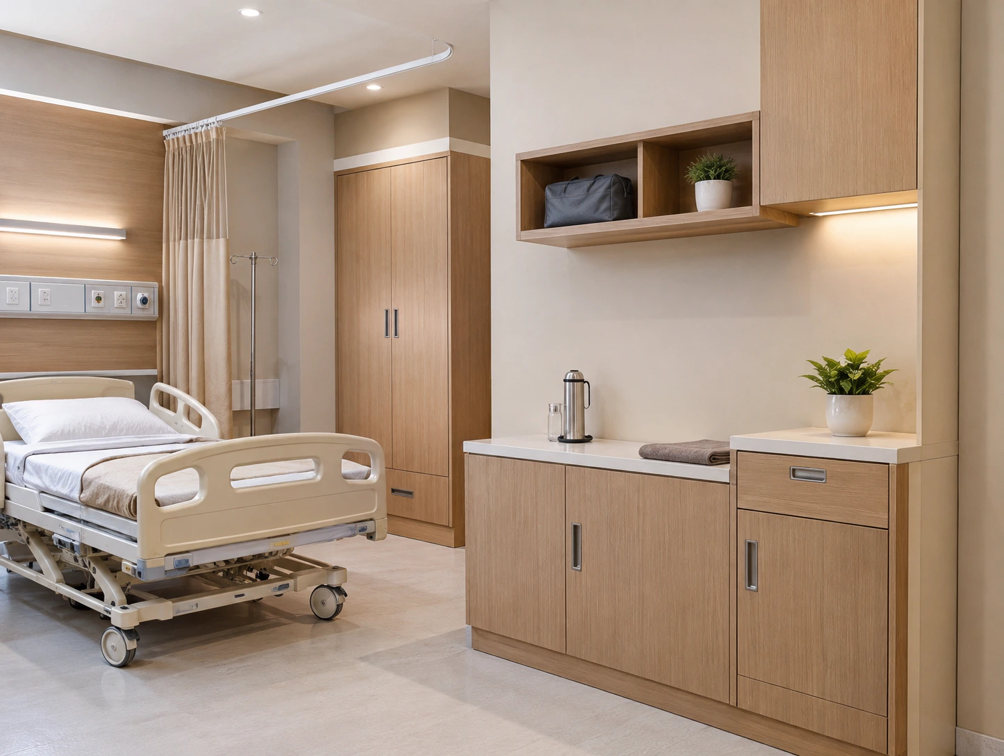 modular patient attendant and hospital guest room furniture design 4 by Reedify Modulars