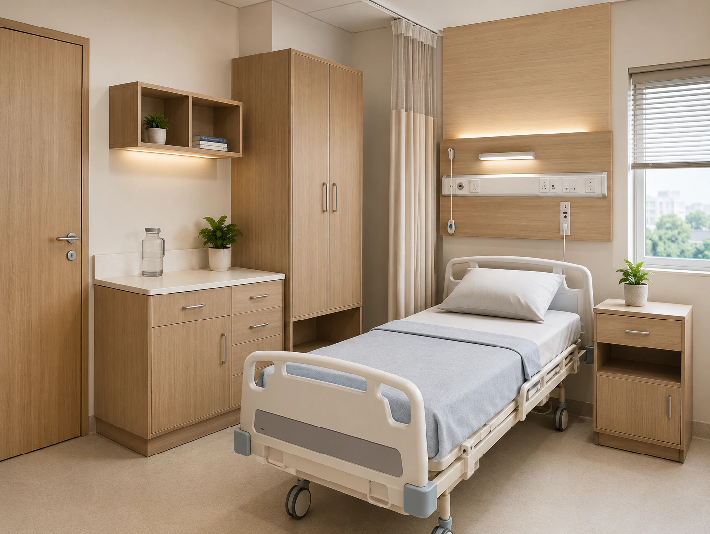 modular patient attendant and hospital guest room furniture design 6 by Reedify Modulars