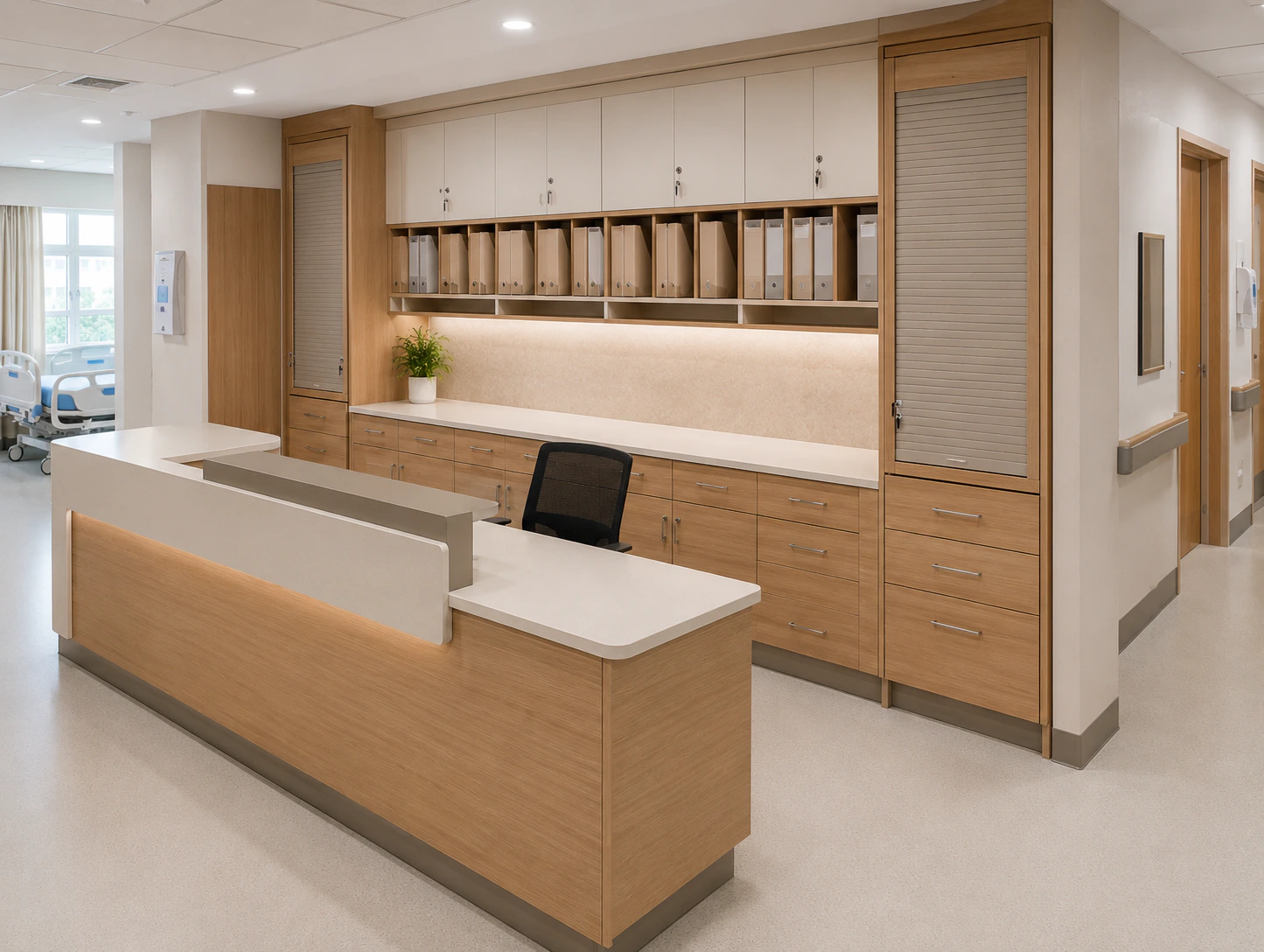 wooden modular nurse station furniture design 8 by Reedify Modulars