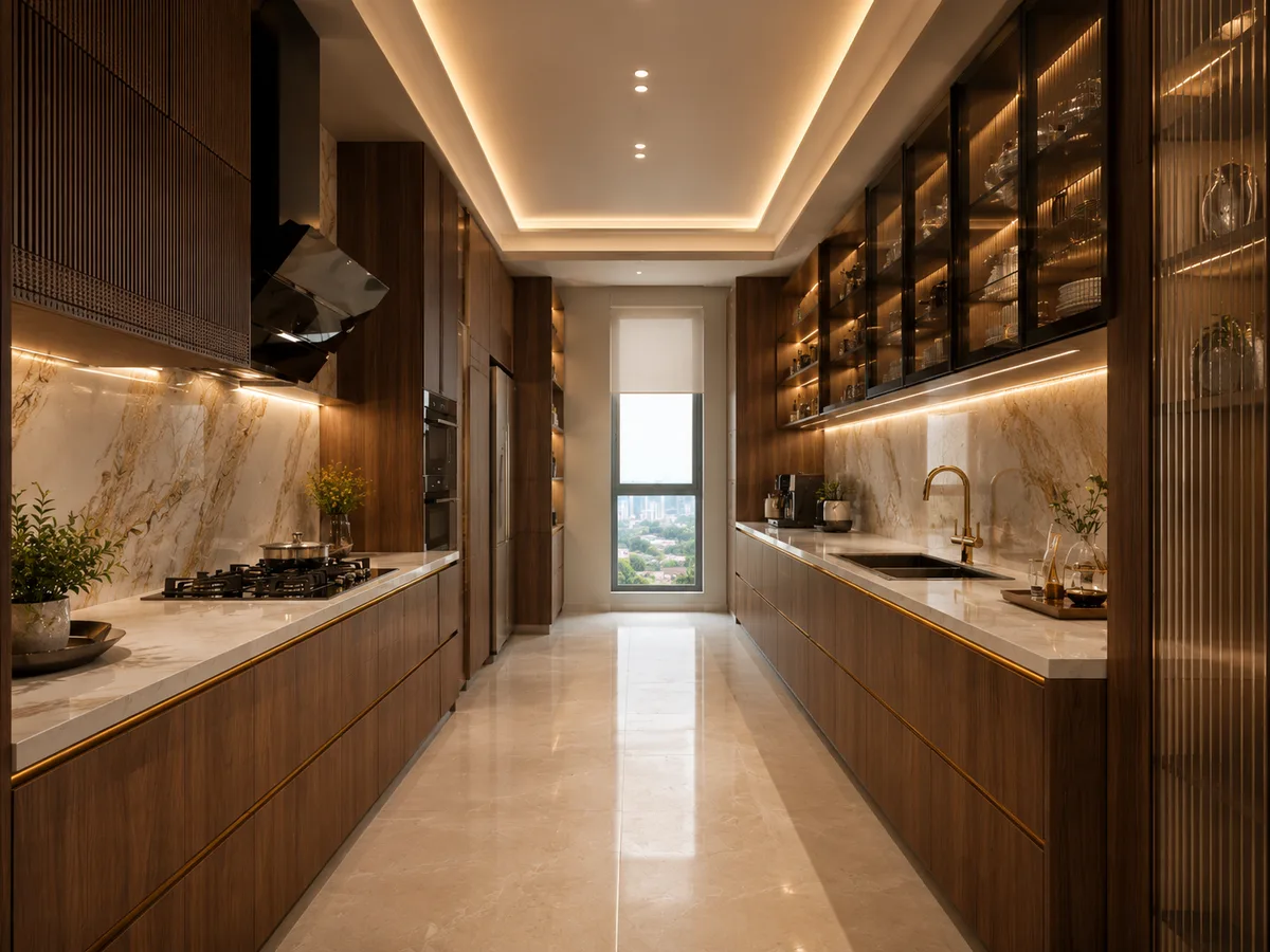Parallel Kitchen Laminate Finish Reedify Rohtak