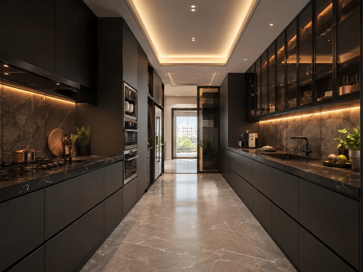 Parallel Kitchen Dedicated Appliance Wall Reedify