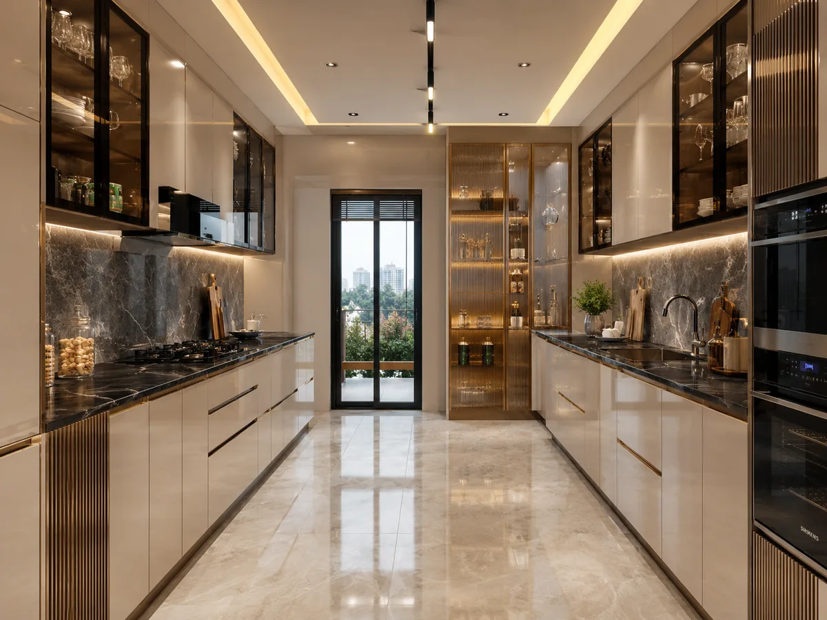Galley Parallel Modular Kitchen Design Reedify