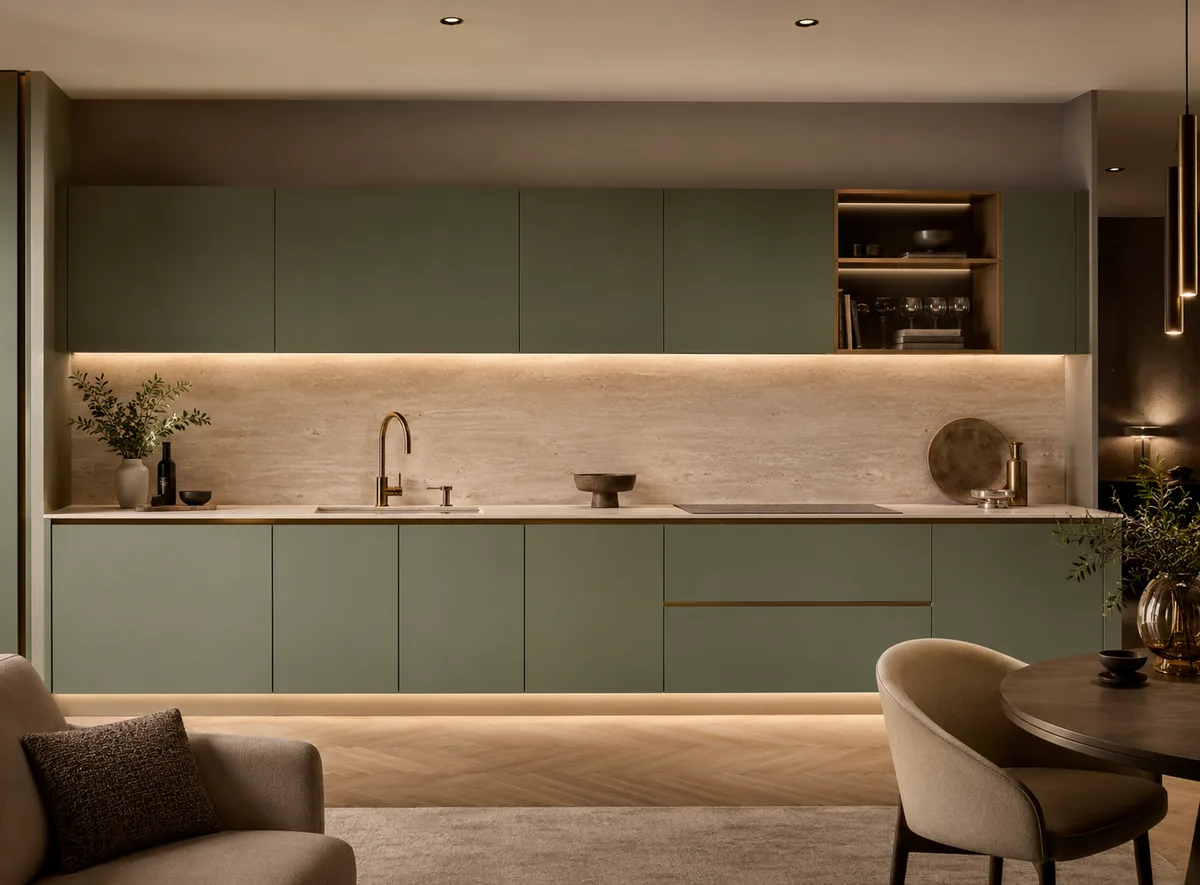 Straight Single-Wall Modular Kitchen Reedify Rohtak