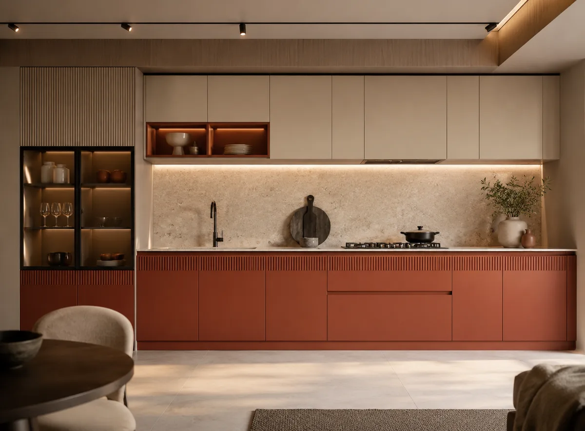 Minimalist Straight Modular Kitchen Reedify