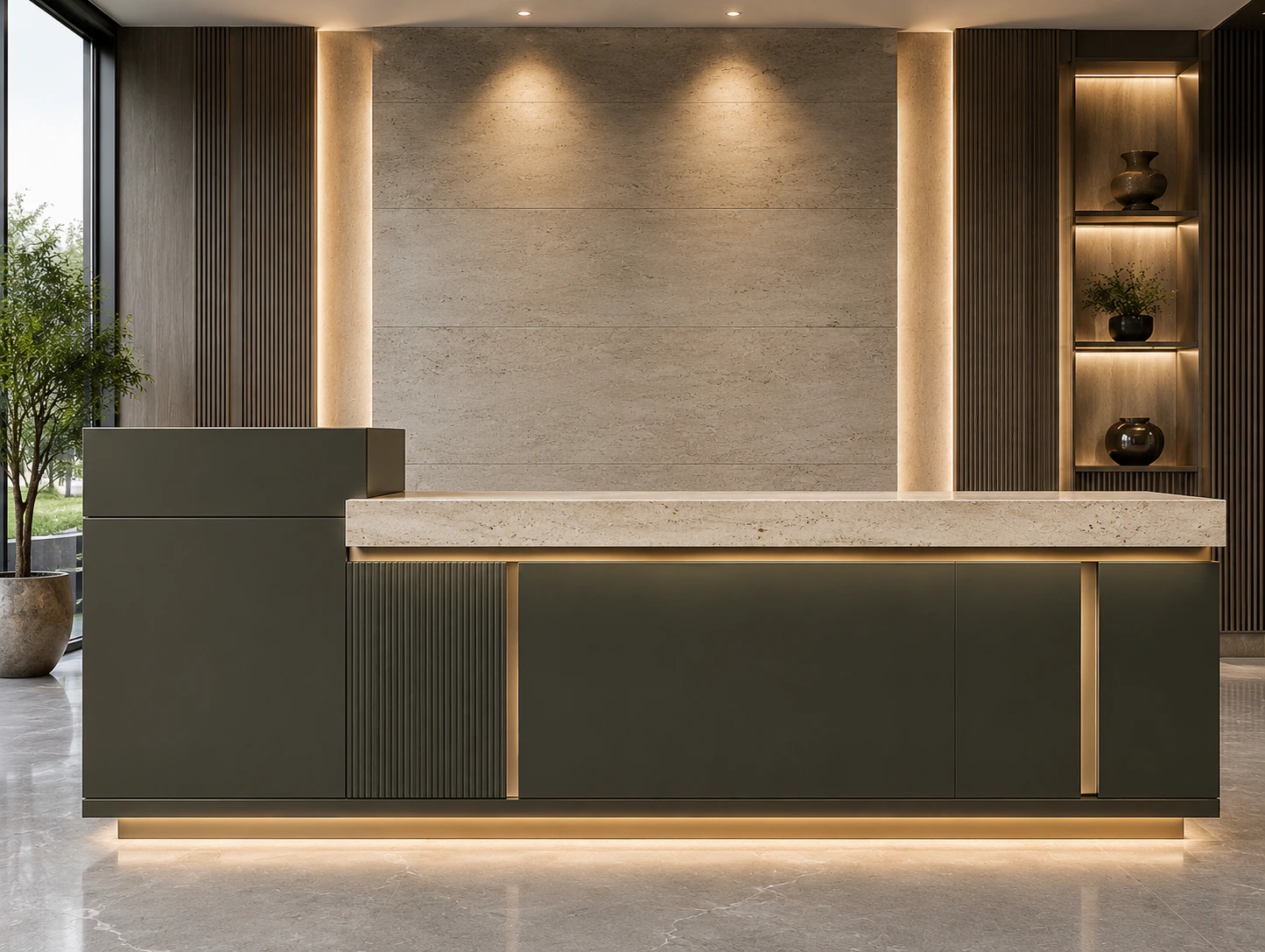 premium reception counter design 6 by Reedify Modulars