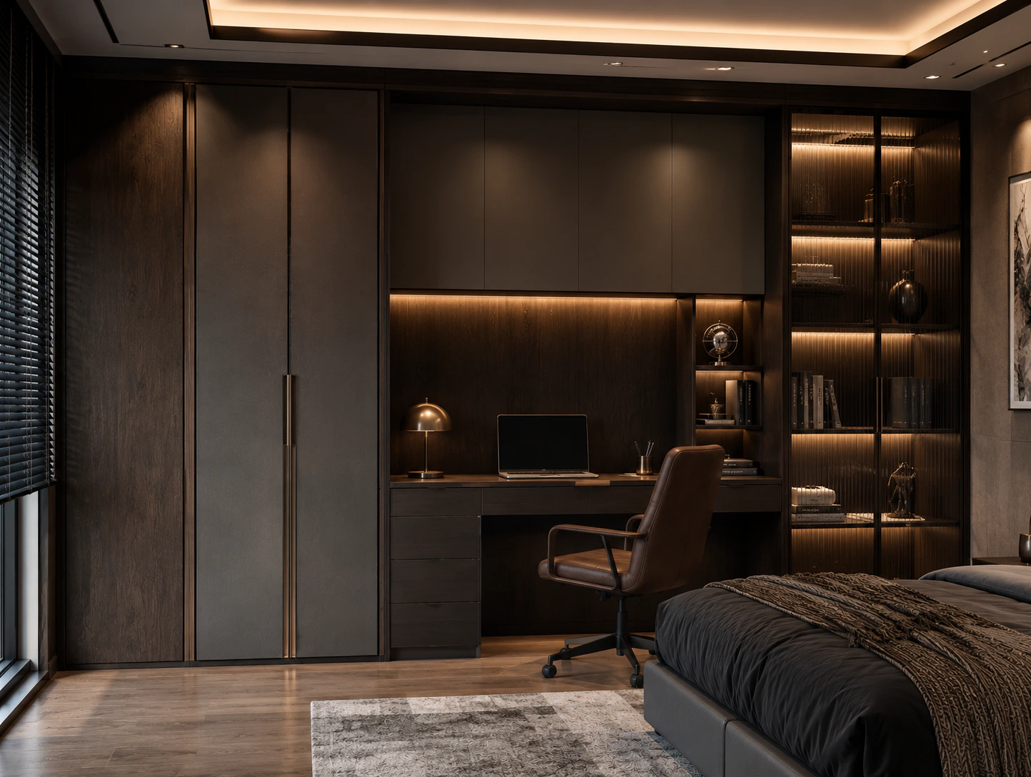 study table with wardrobe design 9 by Reedify Modulars