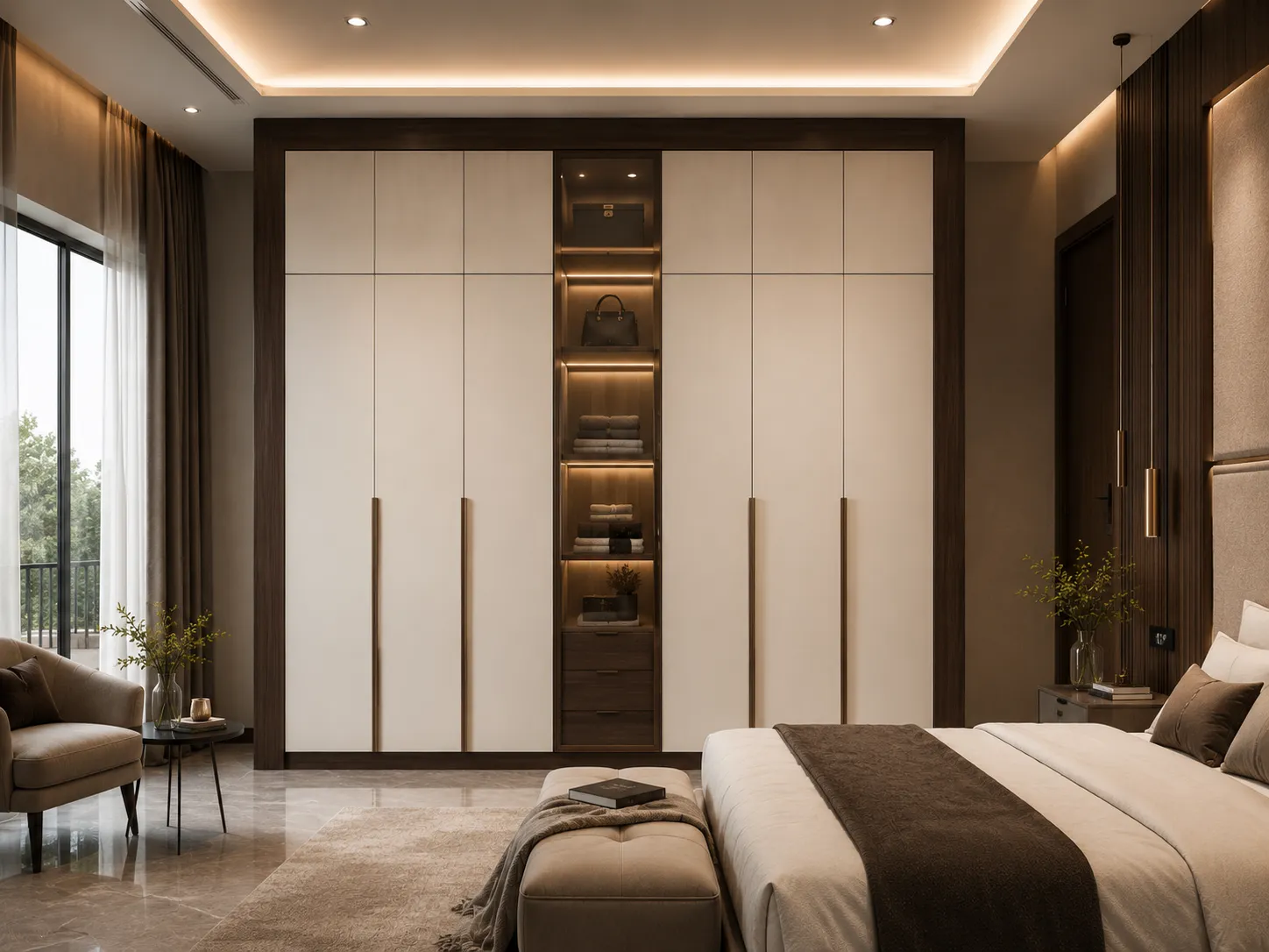Hinged wardrobe interior layout by Reedify