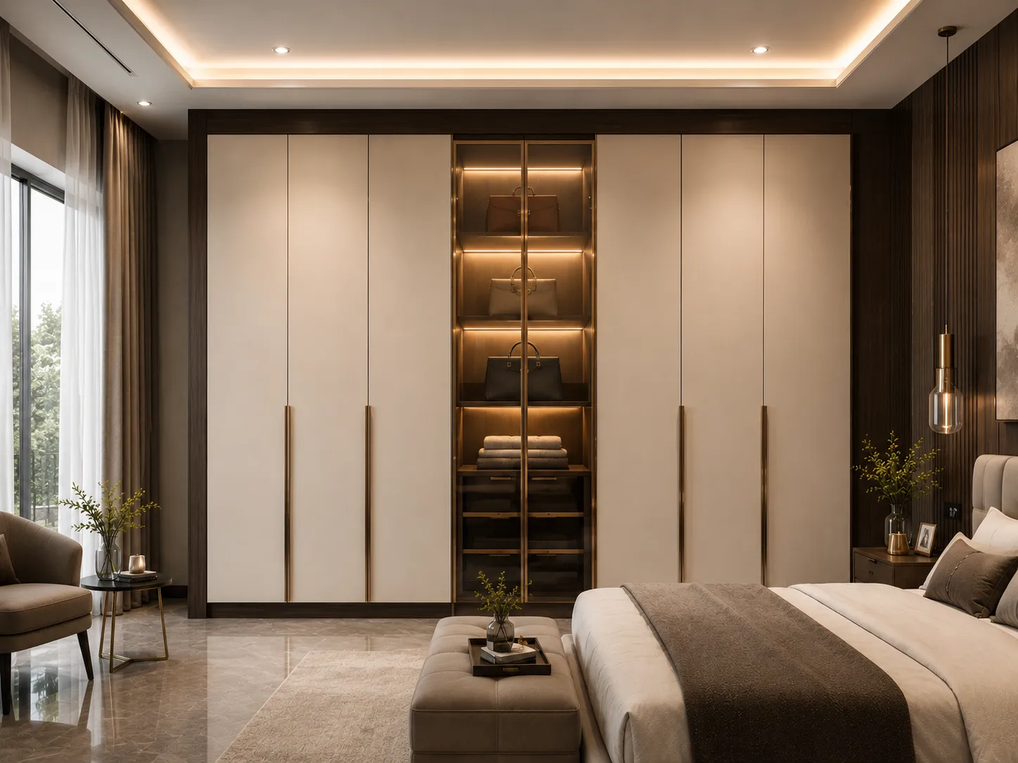 Hinged wardrobe with premium internal planning