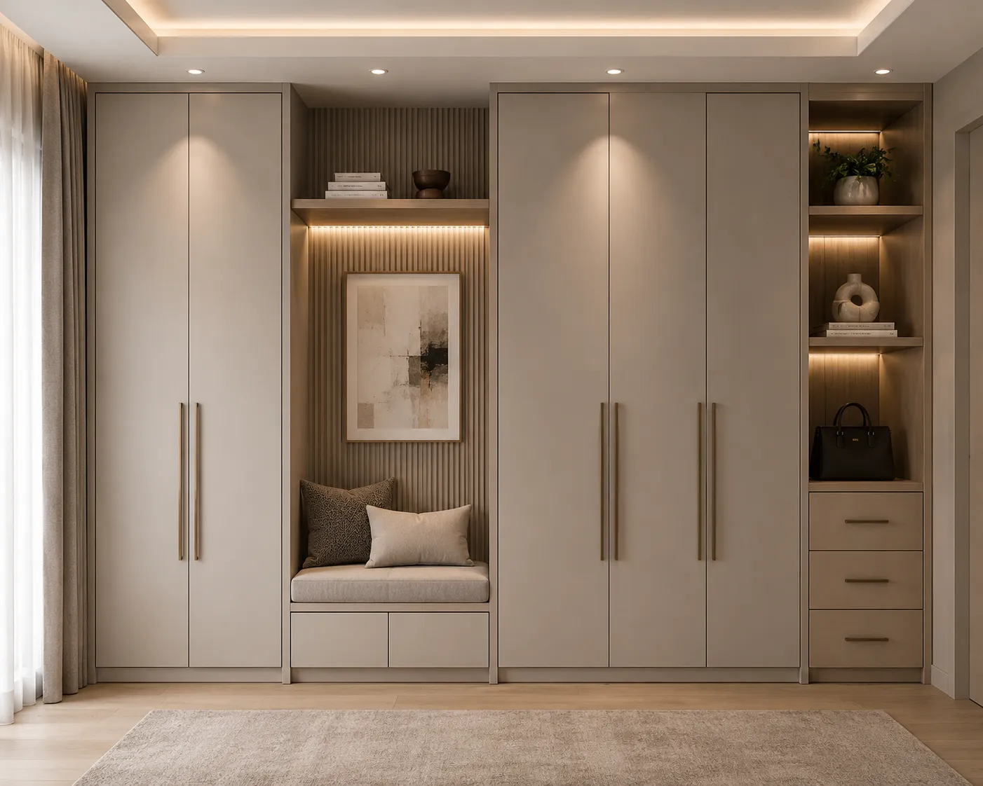 Wardrobe with sitting space by Reedify Modulars, Rohtak